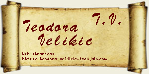 Teodora Velikić vizit kartica